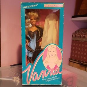 Vanna White Limited Edition Doll with Black Outfit Barbie Doll In Box